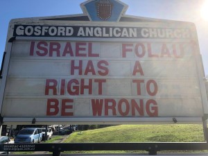 Israel folau gosford church